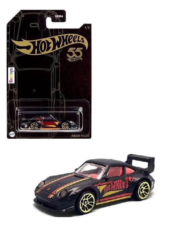 Hot Wheels Porsche 993 GT2 - Édition 55th Anniversary, Noire Et Rouge, 1:64 - Neuf, Modèle Rare